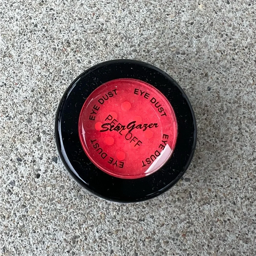 STARGAZER Neon Red Glow in the Dark UV Blacklight Vegan Eyeshadow Powder NEW